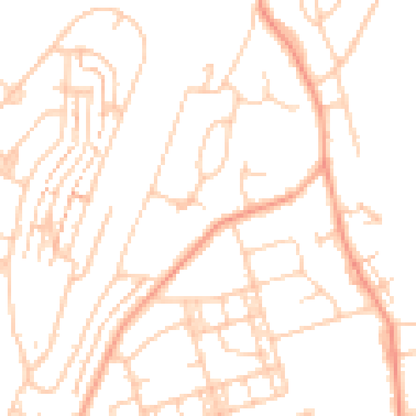Daytime road noise heatmap for ME5 0TG