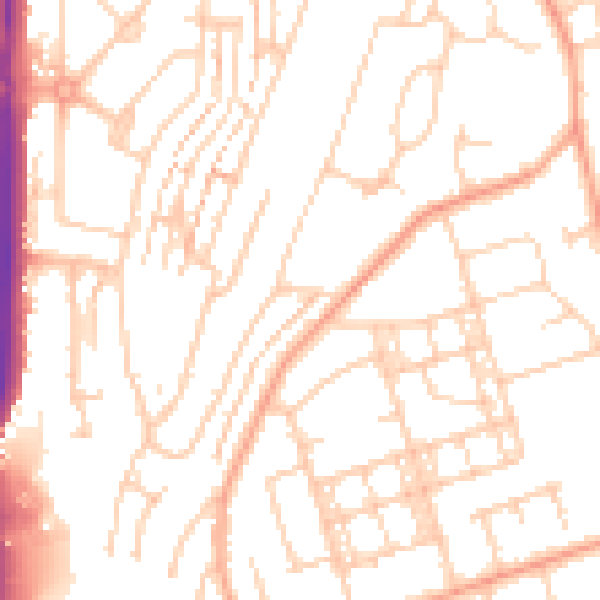 Daytime road noise heatmap for ME5 0TR