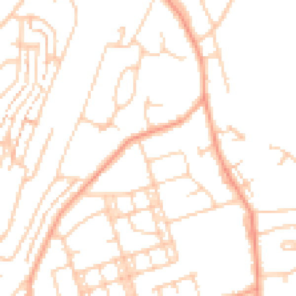 Daytime road noise heatmap for ME5 0UE
