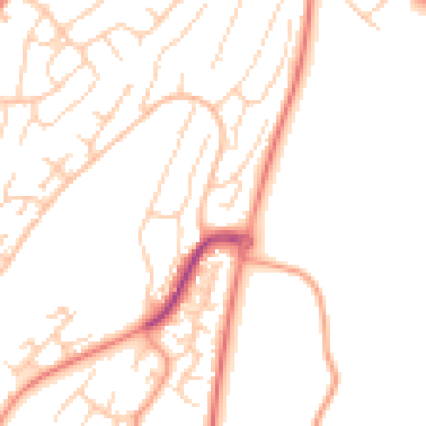 Daytime road noise heatmap for ME5 7FN