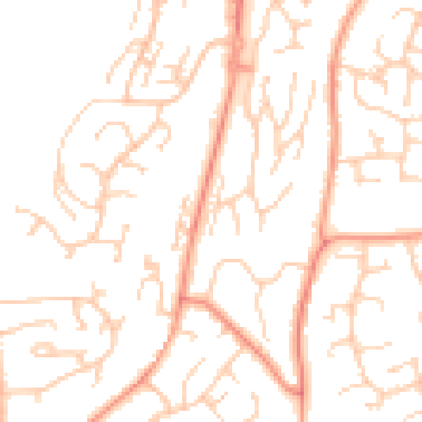 Daytime road noise heatmap for ME5 7NB