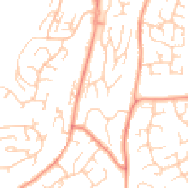Daytime road noise heatmap for ME5 7NE