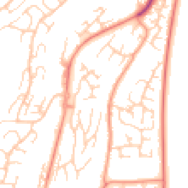 Daytime road noise heatmap for ME5 7NG