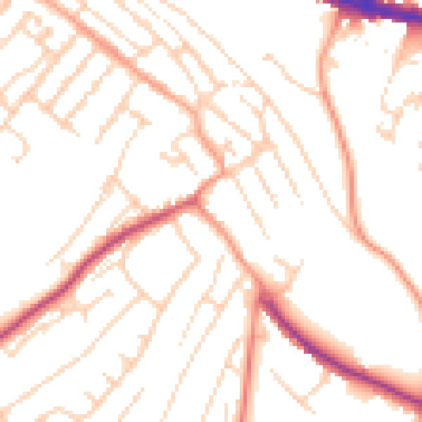 Daytime road noise heatmap for ME5 7NH
