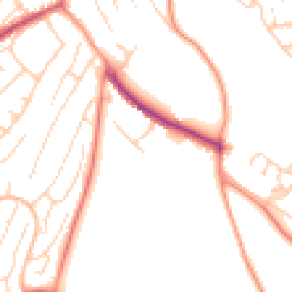 Daytime road noise heatmap for ME5 7PH