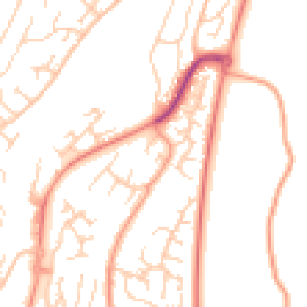 Daytime road noise heatmap for ME5 7QX