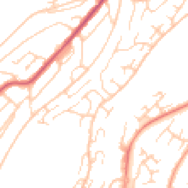 Daytime road noise heatmap for ME5 7RG