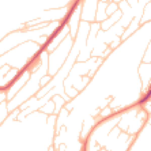 Daytime road noise heatmap for ME5 7RY