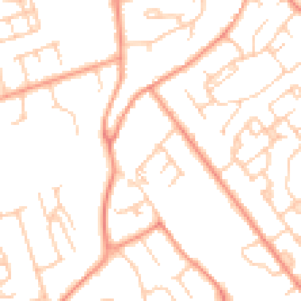 Daytime road noise heatmap for ME5 8AA