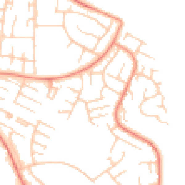 Daytime road noise heatmap for ME5 8NW