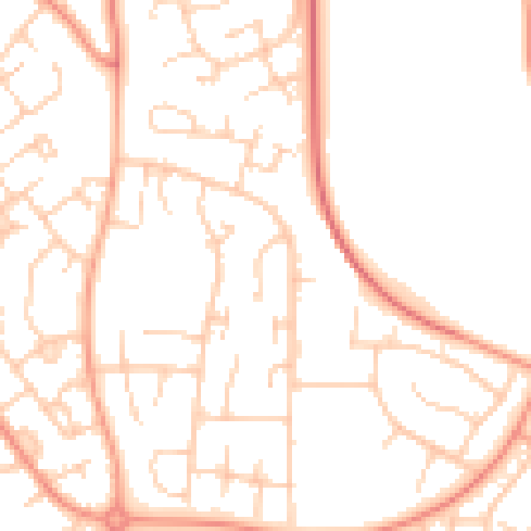 Daytime road noise heatmap for ME5 8NY