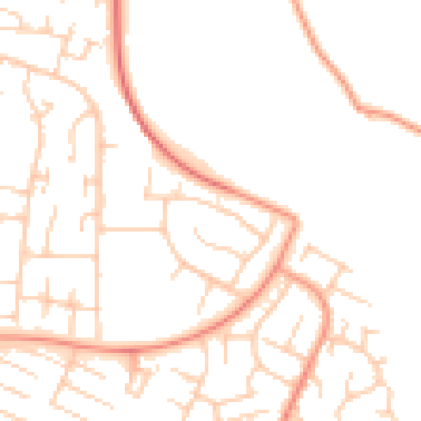 Daytime road noise heatmap for ME5 8PY