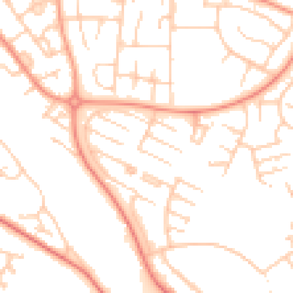 Daytime road noise heatmap for ME5 8SD