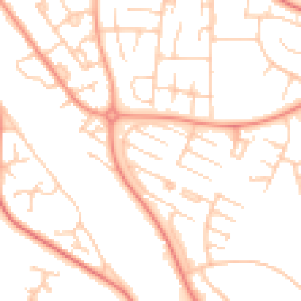 Daytime road noise heatmap for ME5 8SL