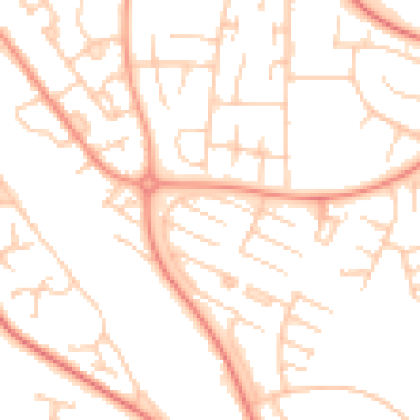 Daytime road noise heatmap for ME5 8SS