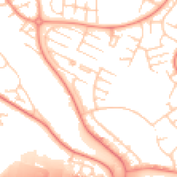 Daytime road noise heatmap for ME5 8TN