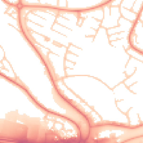 Daytime road noise heatmap for ME5 8TU