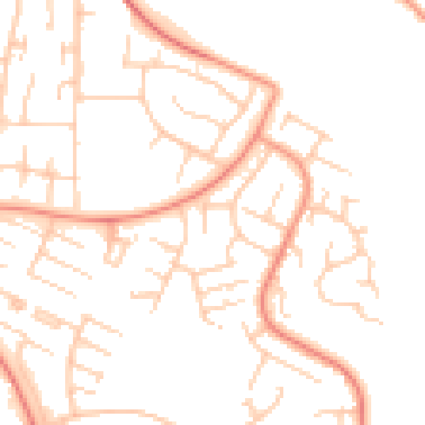 Daytime road noise heatmap for ME5 8UW