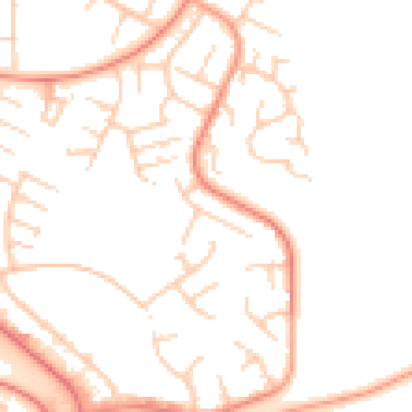 Daytime road noise heatmap for ME5 8UZ
