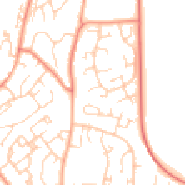 Daytime road noise heatmap for ME5 8YP