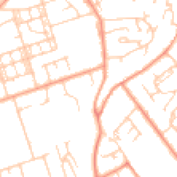 Daytime road noise heatmap for ME5 9AB