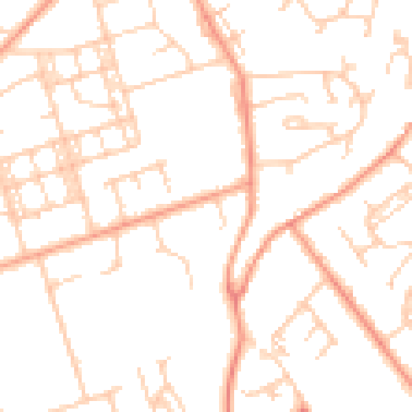 Daytime road noise heatmap for ME5 9AH