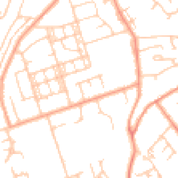 Daytime road noise heatmap for ME5 9AT