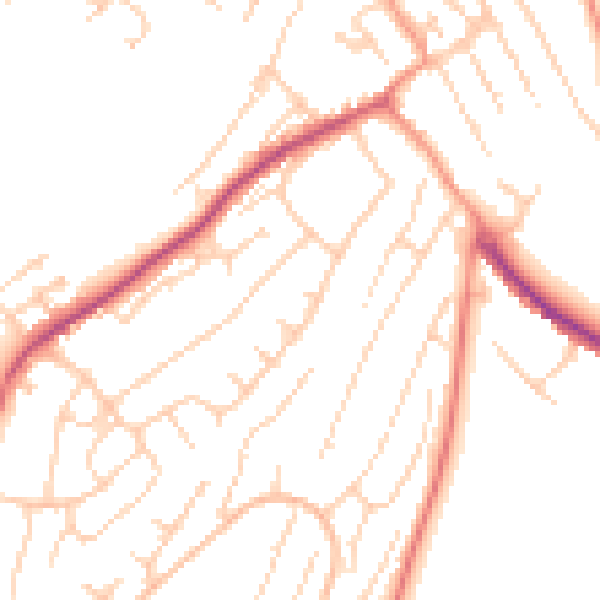Daytime road noise heatmap for ME5 9BL