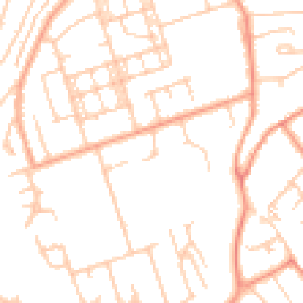 Daytime road noise heatmap for ME5 9BN