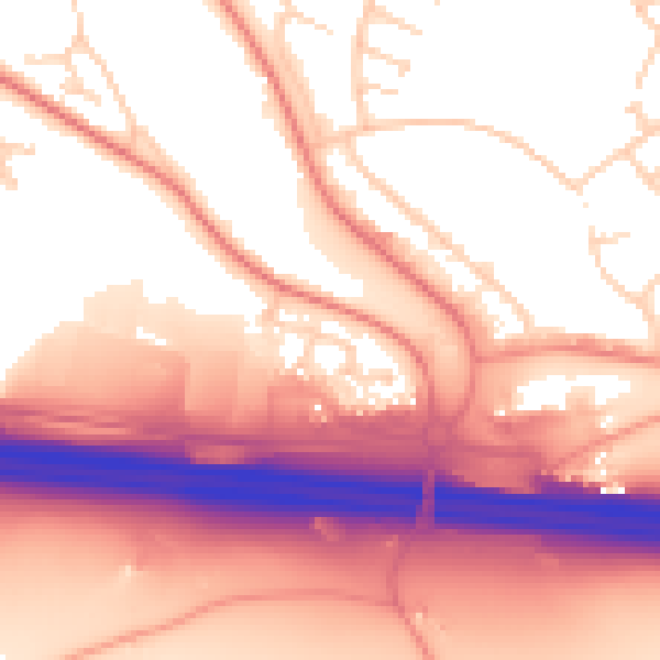 Daytime road noise heatmap for ME5 9DG
