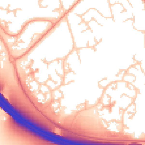 Daytime road noise heatmap for ME5 9EF