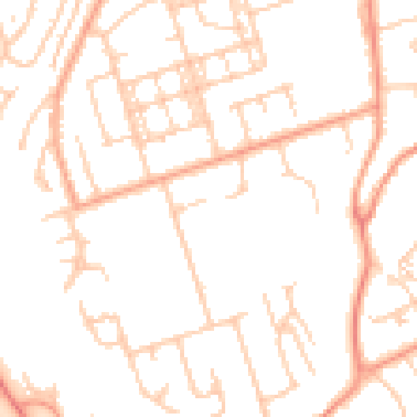 Daytime road noise heatmap for ME5 9EQ
