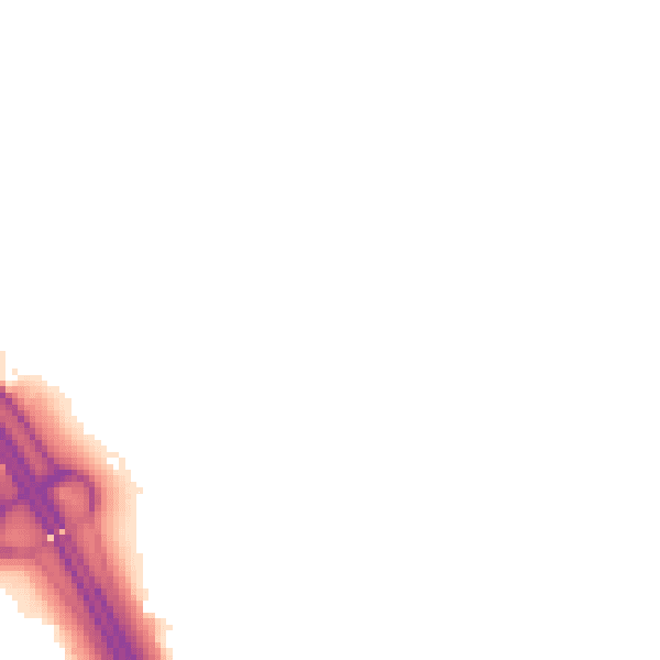 Night-time road noise heatmap for ME5 9EW