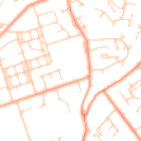 Daytime road noise heatmap for ME5 9FA