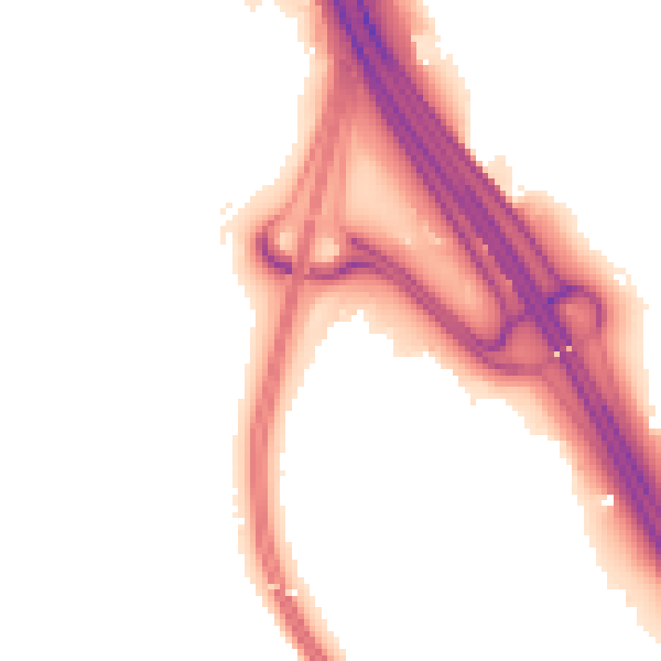 Night-time road noise heatmap for ME5 9FE