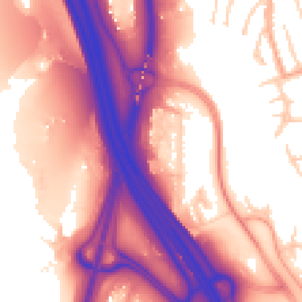 Daytime road noise heatmap for ME5 9FF