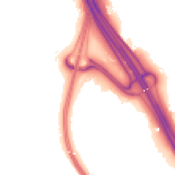 Night-time road noise heatmap for ME5 9GF