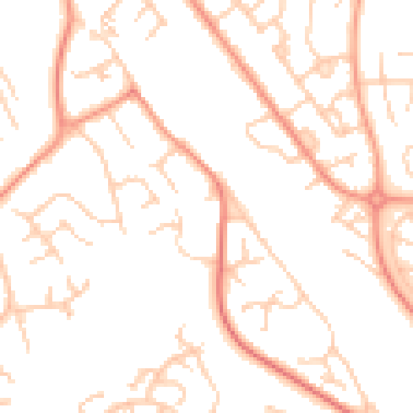 Daytime road noise heatmap for ME5 9GX