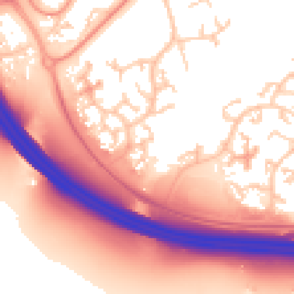 Daytime road noise heatmap for ME5 9HN