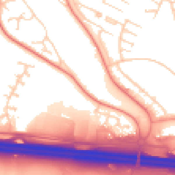 Daytime road noise heatmap for ME5 9JG
