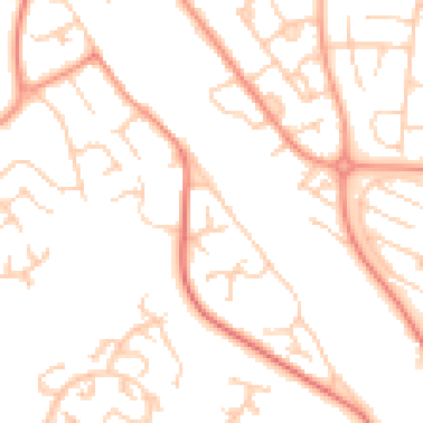 Daytime road noise heatmap for ME5 9JL