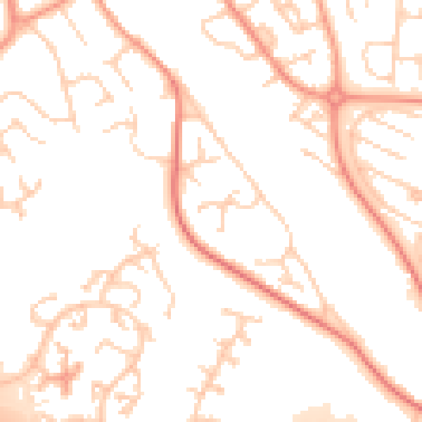 Daytime road noise heatmap for ME5 9JQ