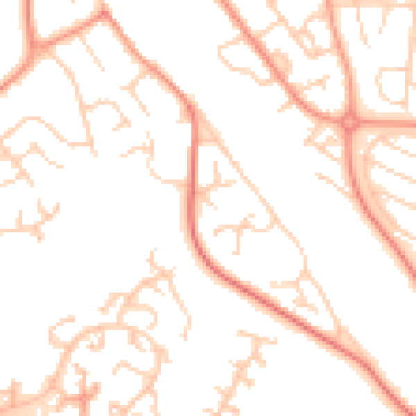 Daytime road noise heatmap for ME5 9JW