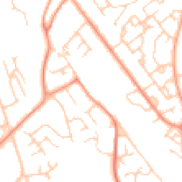 Daytime road noise heatmap for ME5 9LF