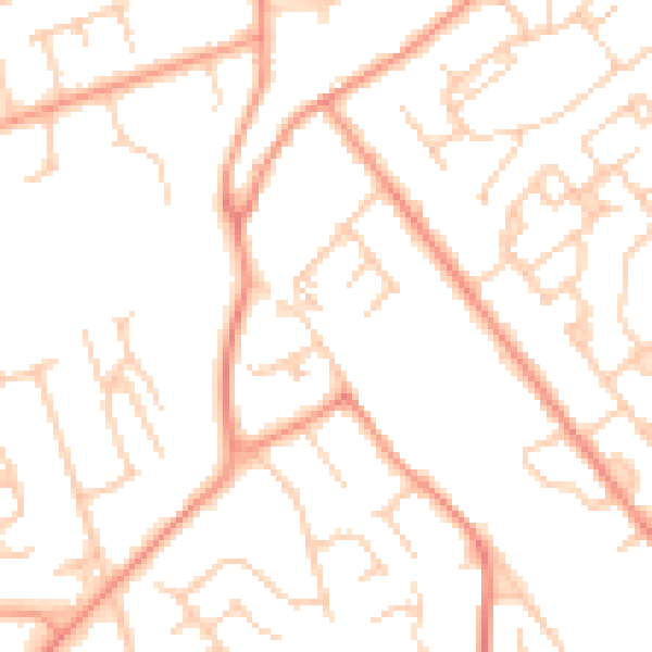 Daytime road noise heatmap for ME5 9LL