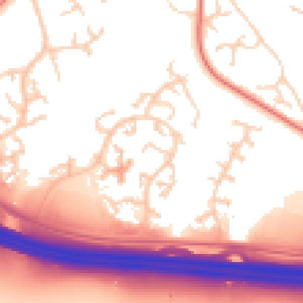 Daytime road noise heatmap for ME5 9NG