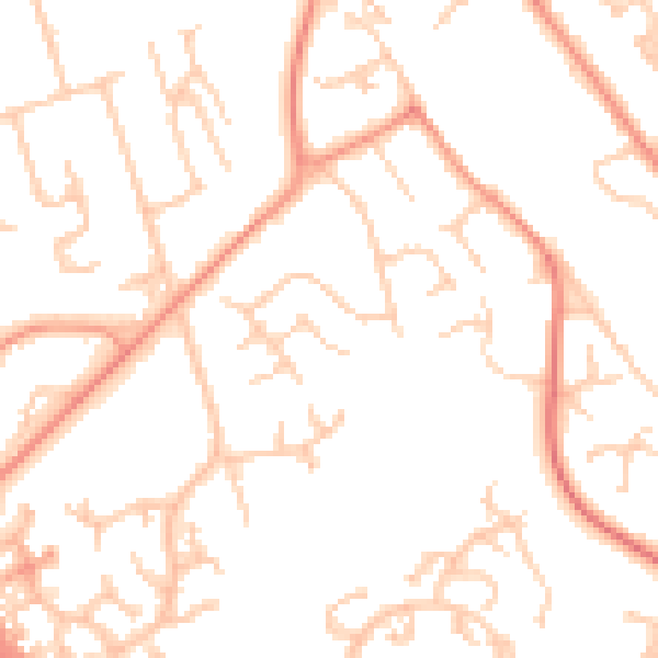 Daytime road noise heatmap for ME5 9PJ