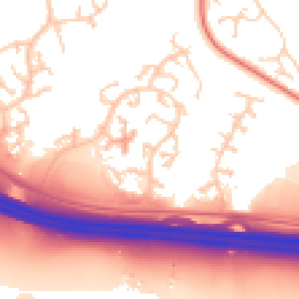 Daytime road noise heatmap for ME5 9PQ