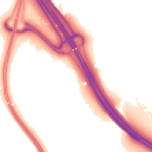 Night-time road noise heatmap for ME5 9QU