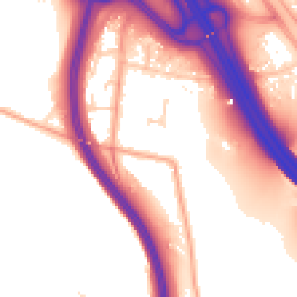 Daytime road noise heatmap for ME5 9RB